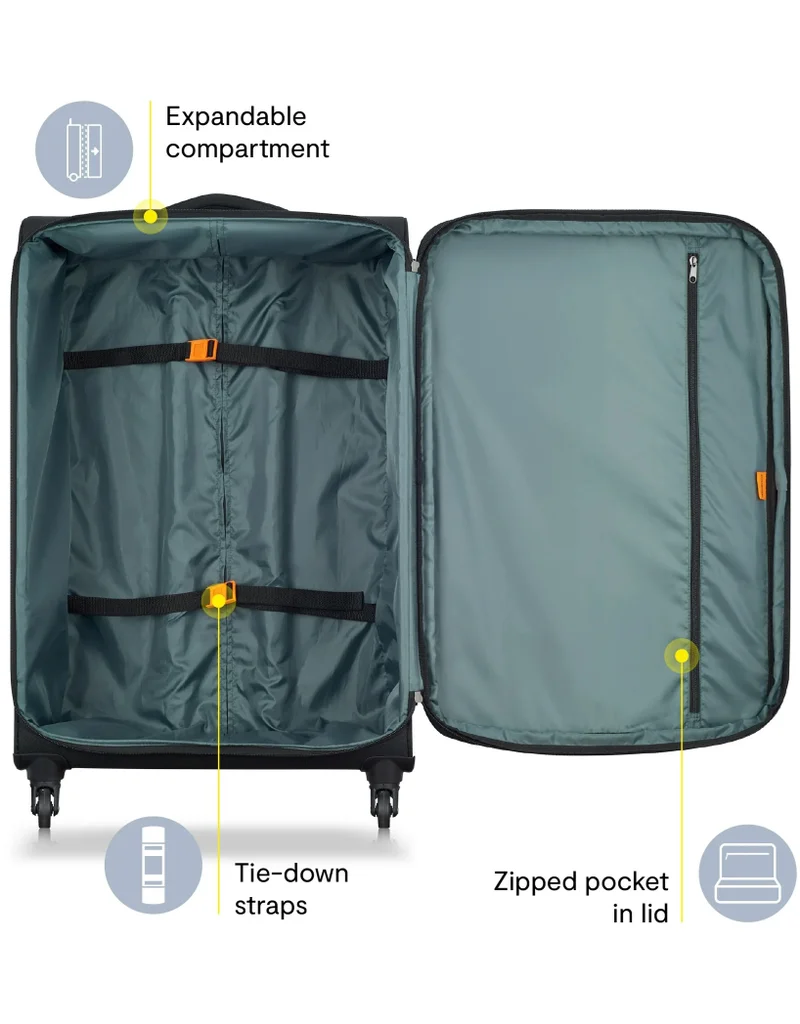 DELSEY Paris  Securitech Vanguard By Delsey Paris 82 Cm Expandable 4-Double Wheeled Check-In Luggage Trolley - Khaki  | Best Price UAE